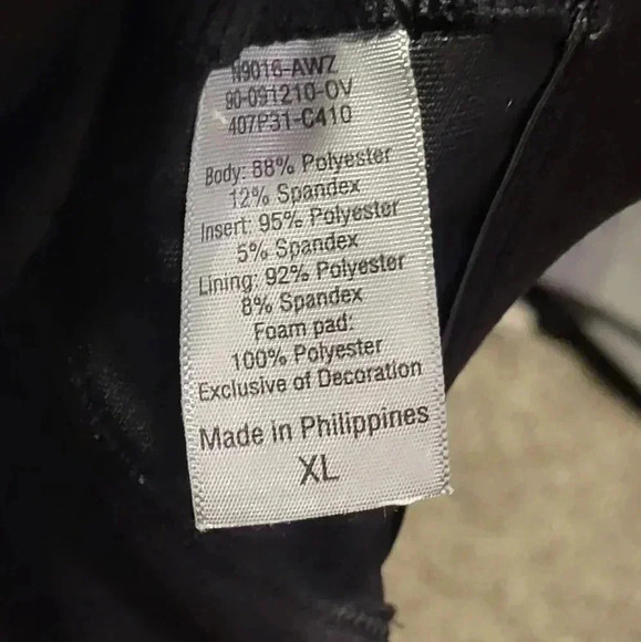 Champion Sports Bra, Racerback, Black, size XLarge - Picture 2 of 6